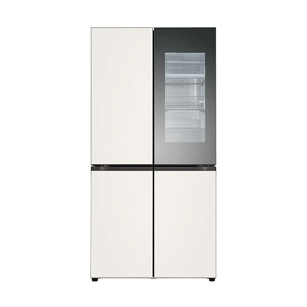 [LG] 디오스 오브제컬렉션 노크온 더블매직스페이스 4도어 냉장고 872L (베이지)
