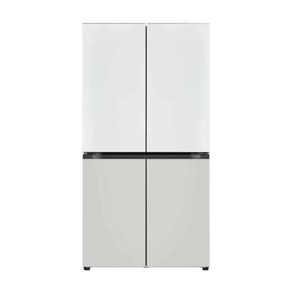 [LG] 디오스 오브제컬렉션 베이직 4도어 냉장고 870L (화이트/그레이)