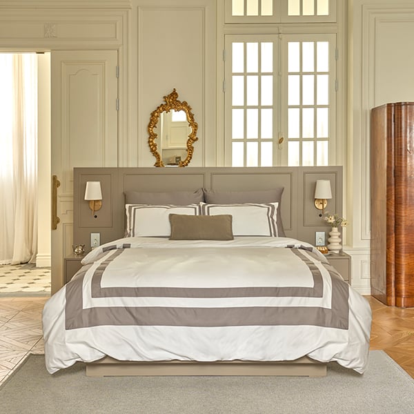 [한국갤러리] 몬드리안  침대프레임 + 시그니처 매트리스 세트 + 협탁2개