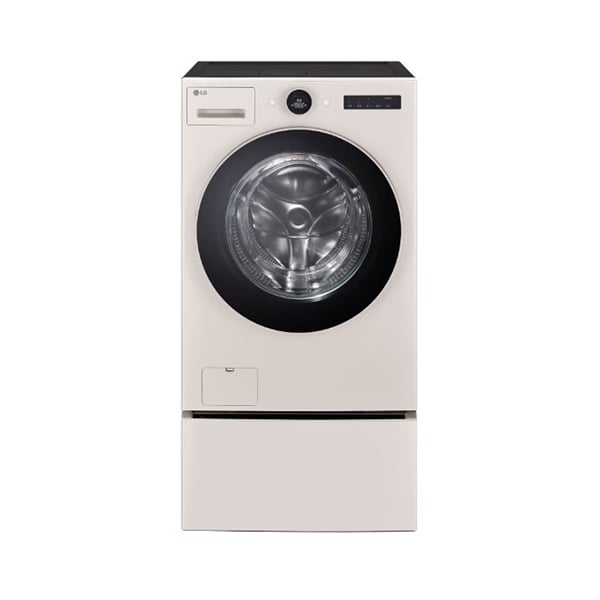 [LG] 트롬 오브제컬렉션 워시콤보 세탁기 24kg + 건조기 15kg + 키높이 수납함 (네이처 베이지)